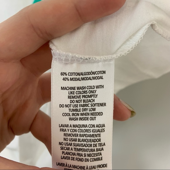 Calvin Klein Jeans White Teal CK Logo T-Shirt - Picture 7 of 7